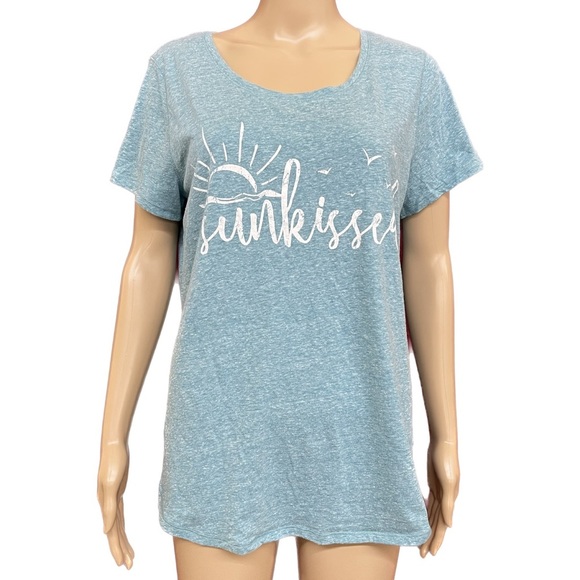 St. Johns Bay Active Keyhole Sunkissed Sun Kissed Tee Size Large - Picture 1 of 5